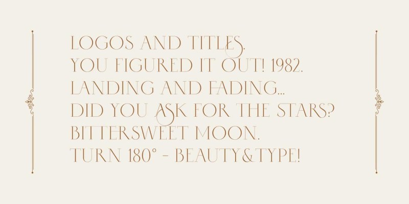 Selini Display Font free download preview 5 – Display Fonts font
