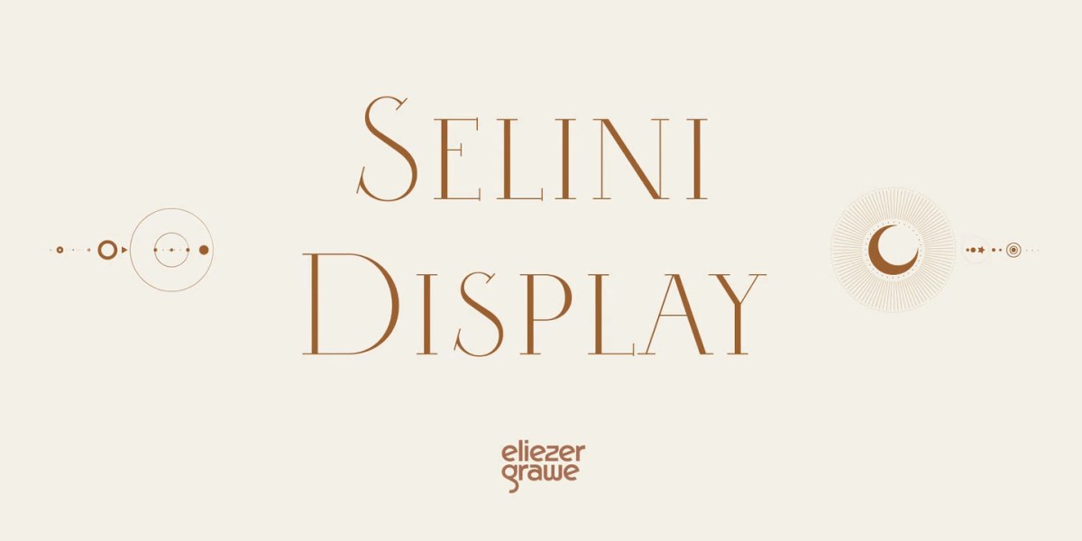 Selini Display Font free download – Display Fonts font preview image for Windows and Mac