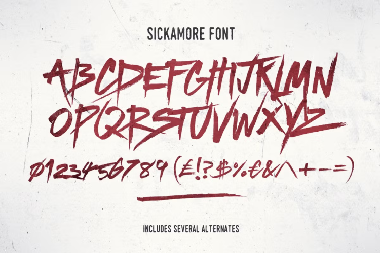 Sickamore Font free download preview 5 – Display Fonts font
