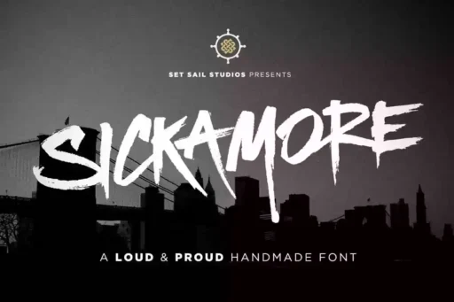 Sickamore Font free download – Display Fonts font preview image for Windows and Mac