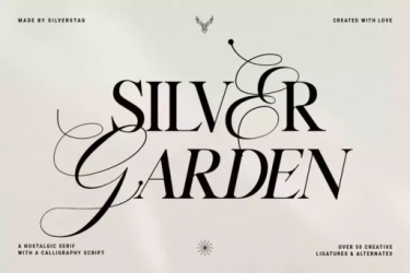 Silver Garden Font free download – Calligraphy font preview
