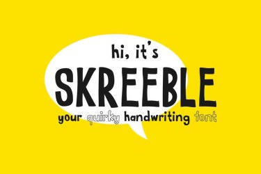 Skreeble Font free download – Display font preview