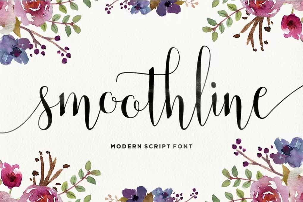 Smoothline Script Font free download – Script And Handwritten font preview image for Windows and Mac