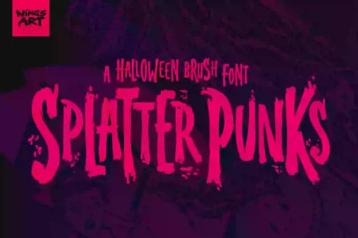 Splatterpunks Font free download – Display Fonts font preview image for Windows and Mac