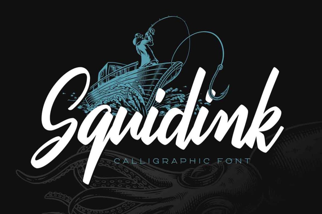 Squidink Font free download – Script And Handwritten font preview image for Windows and Mac