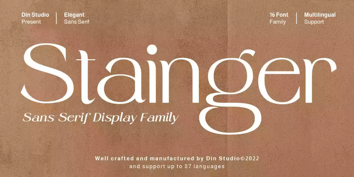 Stainger Font Family free download – Serif Fonts font preview image for Windows and Mac
