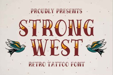 Strong West Font free download – Retro font preview