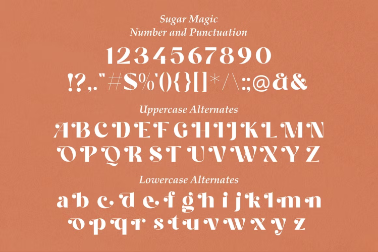 Sugar Magic Font free download preview 6 – Serif Fonts font