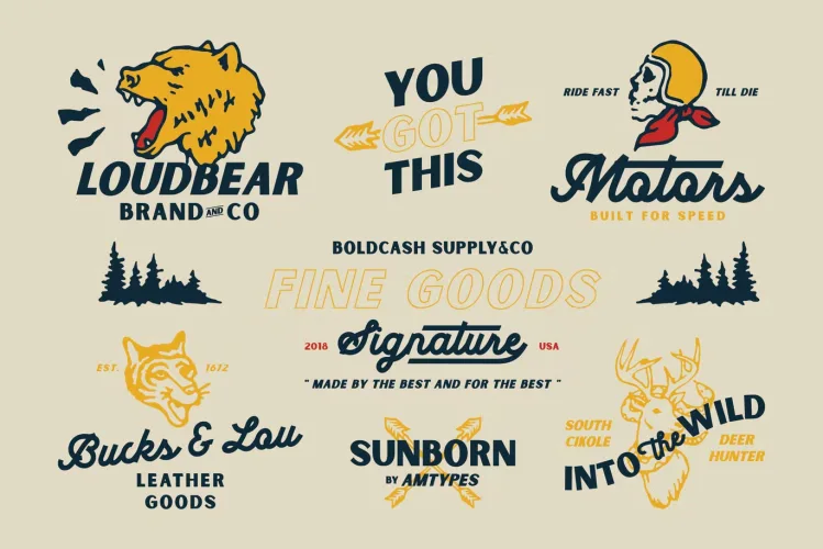 Sunborn Font Family preview 1 – Sans Serif Fonts font sample