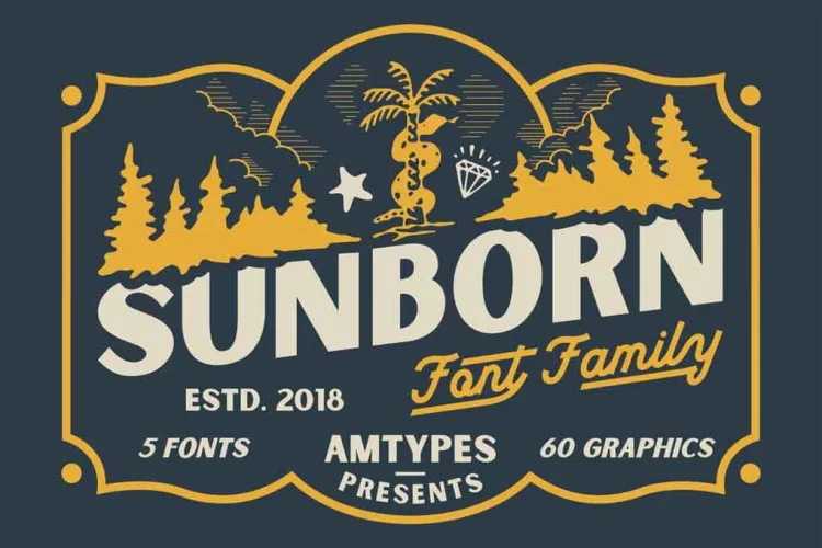 Sunborn Font Family preview 3 – Sans Serif Fonts font sample