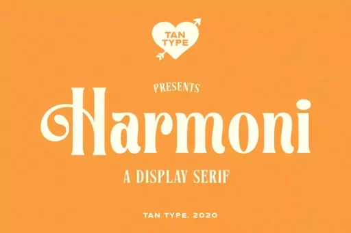 TAN Harmoni Font free download – Display Fonts font preview image for Windows and Mac