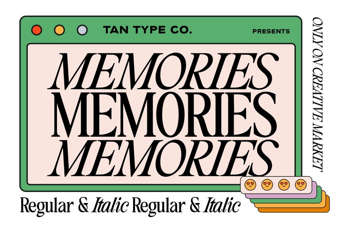 TAN MEMORIES FONT free download – Display Fonts font preview image for Windows and Mac