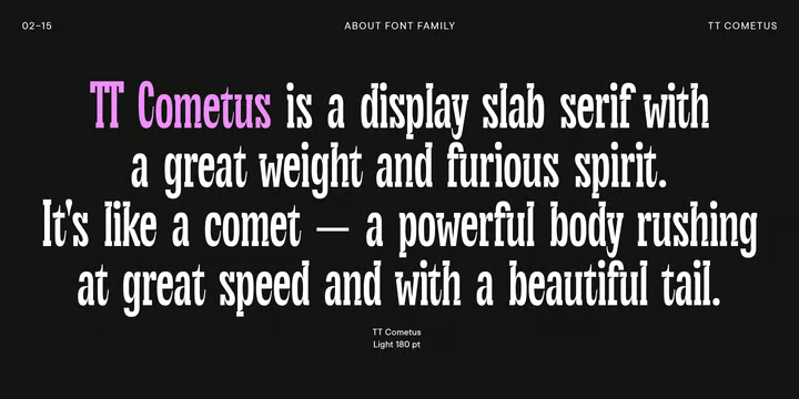 TT Cometus Font free download preview 1 – Typeface font