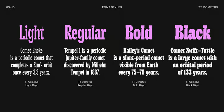 TT Cometus Font free download preview 2 – Typeface font