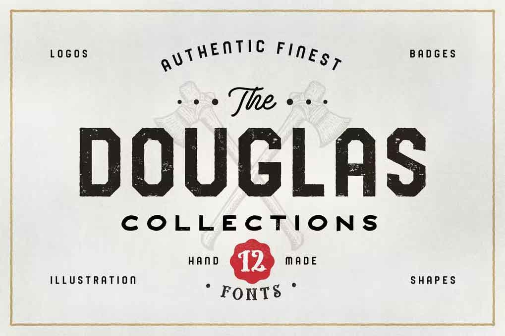 The Douglas Collections Font free download – Serif Fonts font preview image for Windows and Mac