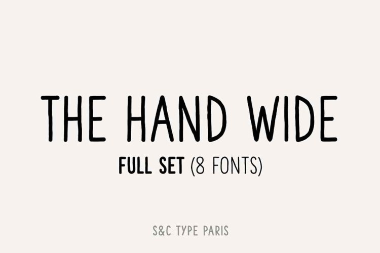 The Hand Wide Font free download preview 5 – Script And Handwritten font