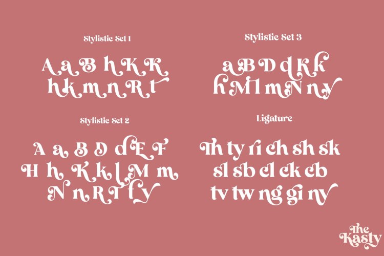The Kasty Vintage Font free download preview 6 – Display Fonts font