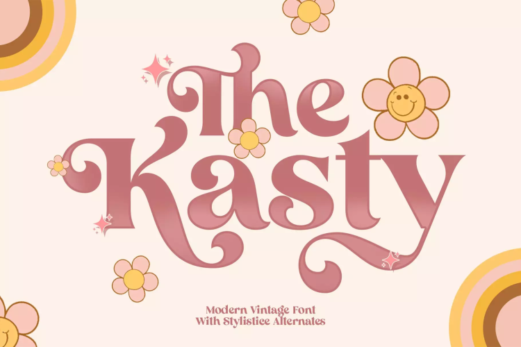 The Kasty Vintage Font free download preview 7 – Display Fonts font