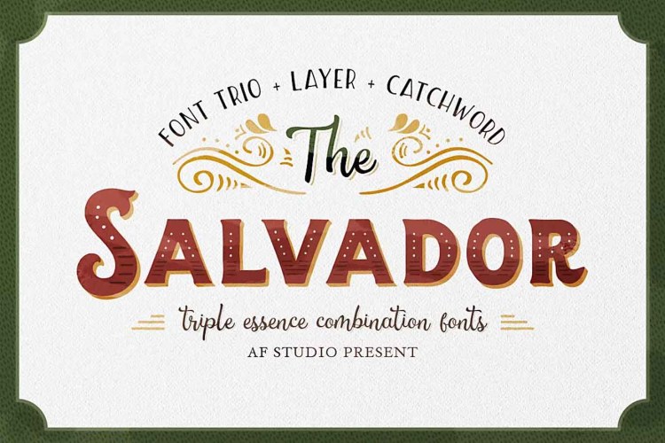 The Salvador Font free download preview 3 – Serif Fonts font