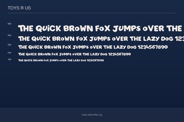 Toys R Us Font free download preview 4 – Display Fonts font