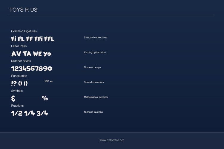 Toys R Us Font free download preview 6 – Display Fonts font