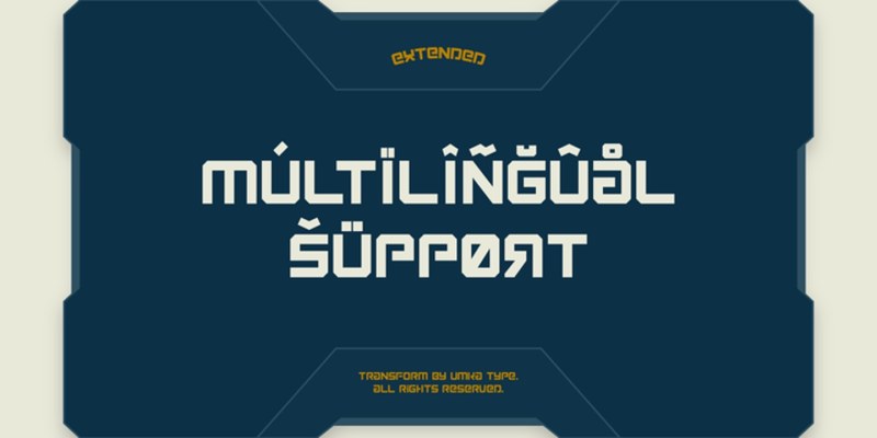 Transform Font free download preview 7 – Display Fonts font