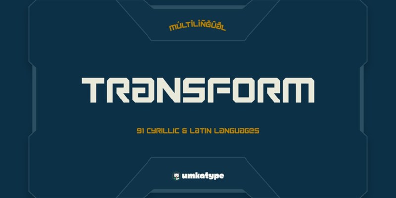 Transform Font free download preview 10 – Display Fonts font