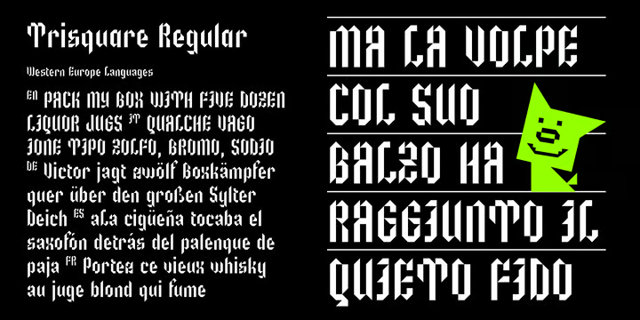 Trisquare Font free download preview 1 – Display Fonts font