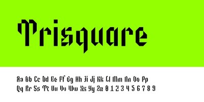 Trisquare Font free download – Display font preview