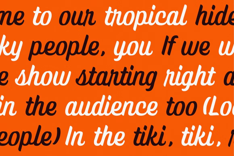 Tropika Island Font free download preview 5 – Display Fonts font