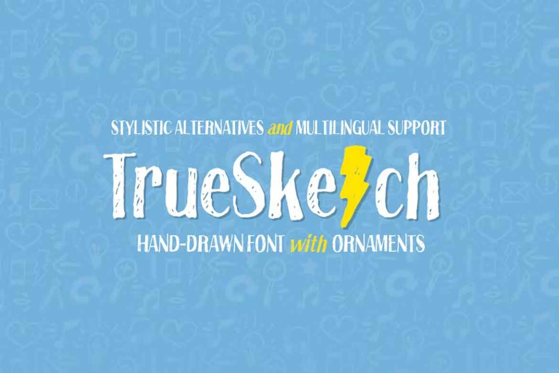 Truesketch Font free download – Script And Handwritten font preview image for Windows and Mac