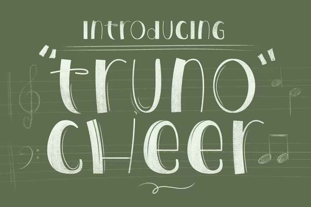 Truno Cheer Font free download – Sans Serif Fonts font preview image for Windows and Mac
