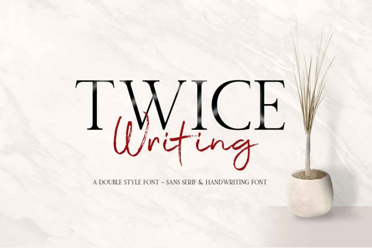 Twice Writing Font free download preview 4 – Script And Handwritten font