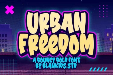 Urban Freedom a Bold Bouncy Font free download – Playful font preview