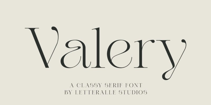 Valery Font free download preview 10 – Serif Fonts font