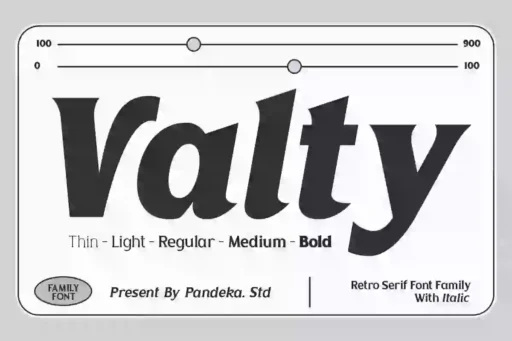 Valty Font free download – Sans Serif Fonts font preview image for Windows and Mac