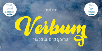 Verbum Font free download – Script And Handwritten font preview