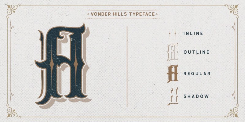 Vonder Hills Font Family free download preview 5 – Typeface font