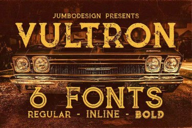 Vultron Vintage Style Font free download – Retro font preview