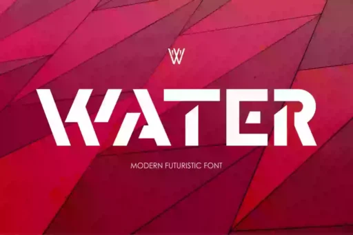 Water Font free download – Sans Serif Fonts font preview image for Windows and Mac