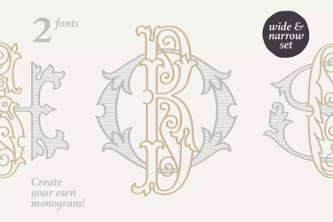 Wedding Monograms Fonts Set free download – Display Fonts font preview