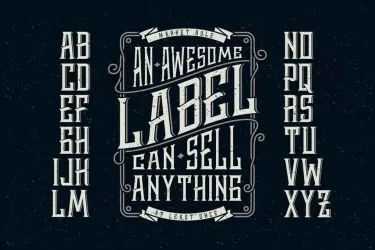 Whiskey label Font free download – Serif Fonts preview