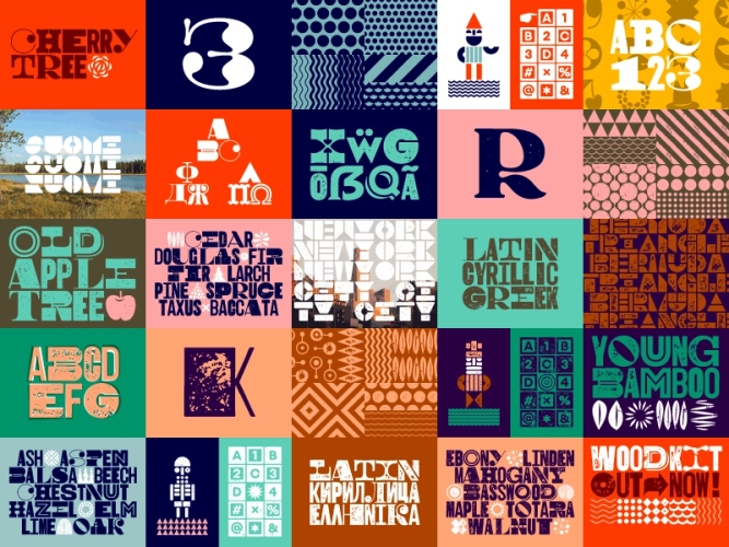 Woodkit Print Pro Font Family free download preview 1 – Font Family font