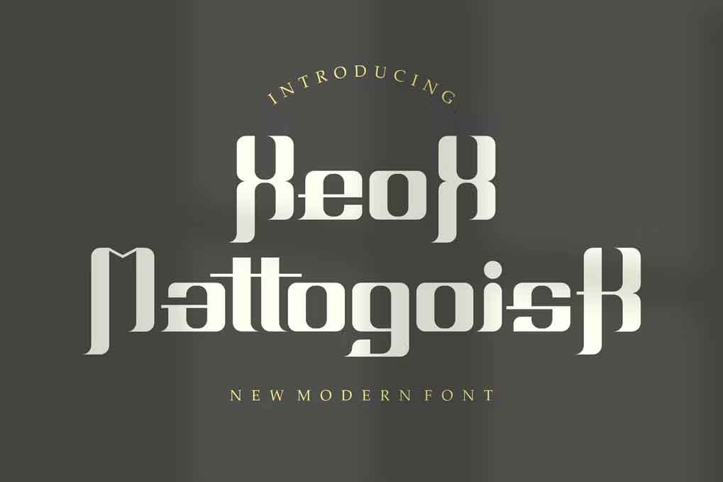 Xeox Mattogoisk Font free download – Serif Fonts font preview image for Windows and Mac
