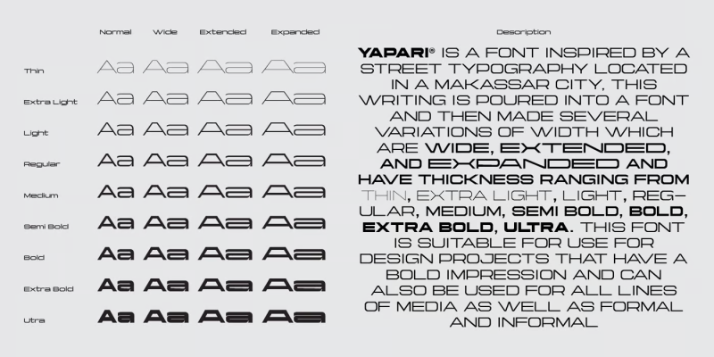 Yapari Font free download preview 4 – Sans Serif Fonts font