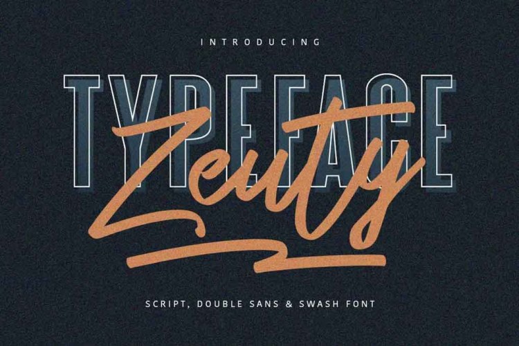 Zeuty Font Collection free download preview 3 – Script And Handwritten font